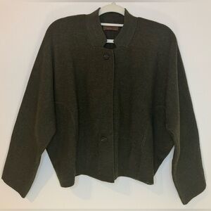 NEW Kerisma Viscose/Angora Blend Olive Green Dolman Sleeve Cardigan Size M/L
